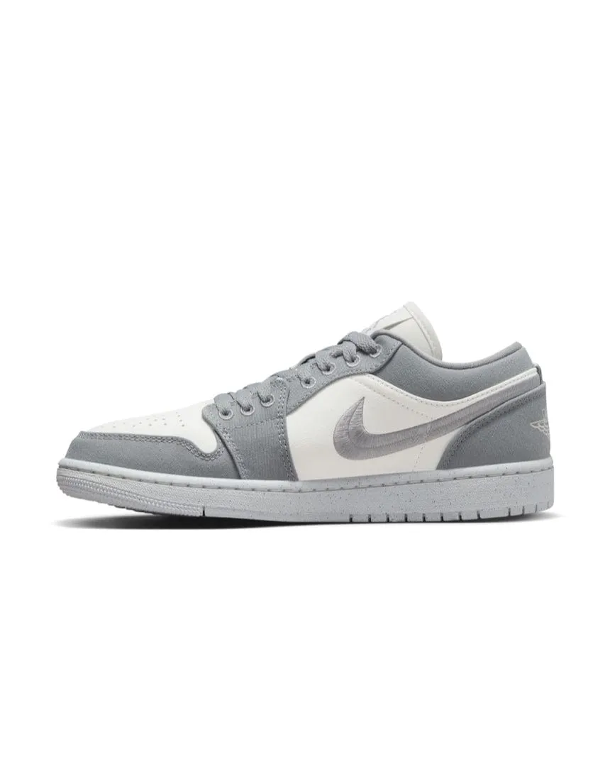 Women's Jordan 1 Low SE - Lt Steel Grey / Sail - White