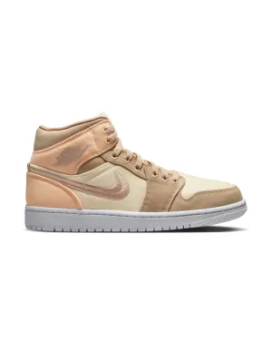 Women's Jordan 1 Mid SE - Muslin / Desert - Celestial Gold - Sail