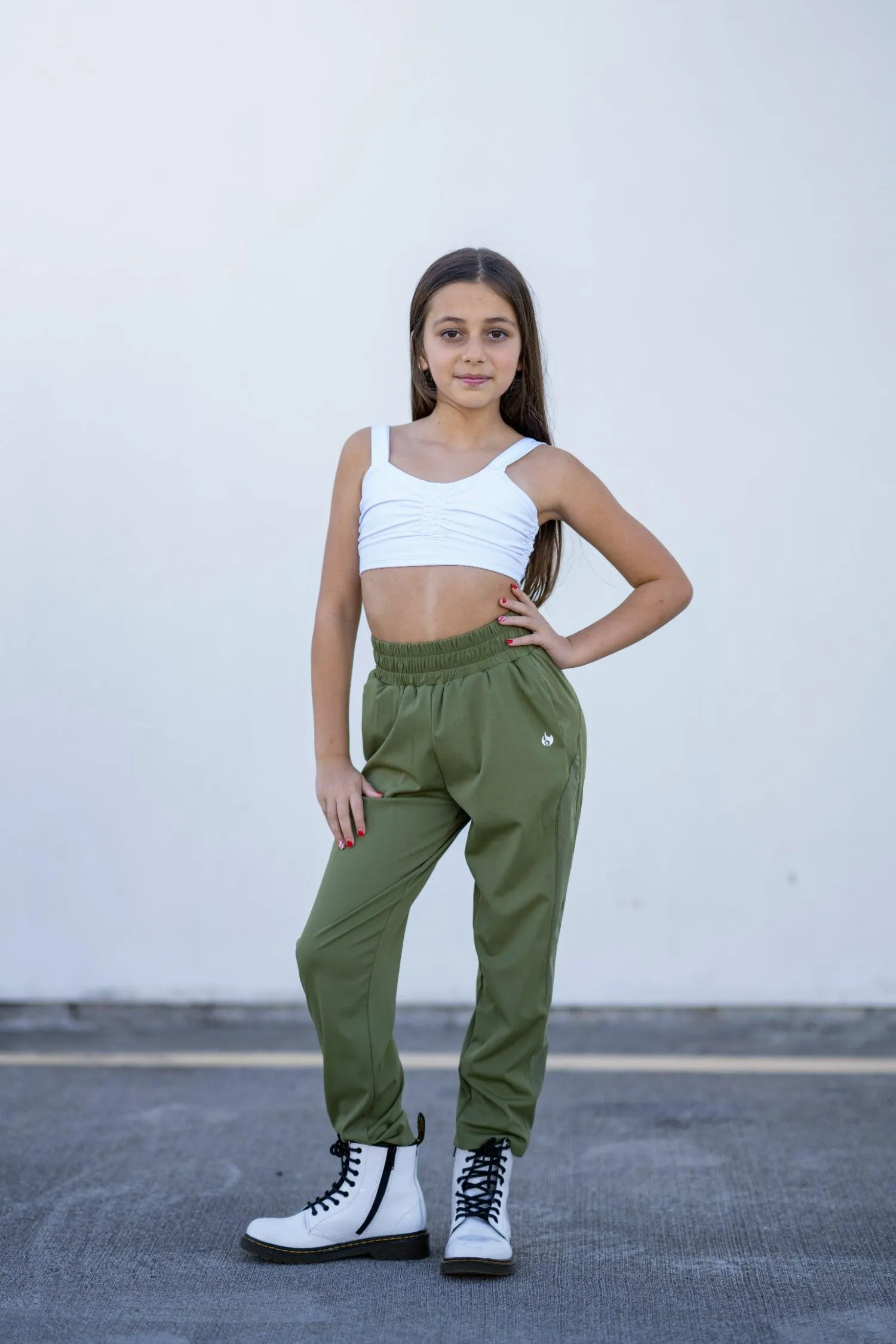 Youth Army Green Relax Joggers