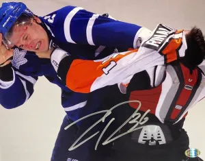 Zac Rinaldo Signed 8x10 Philadelphia Flyers Fight Photo SI